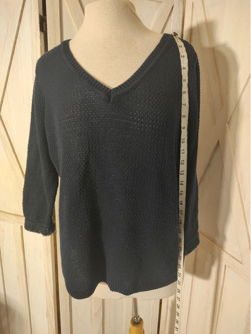 Talbots Women's Medium Navy Blue V-Neck Pullover Sweater #CoastalBoho #Preppy